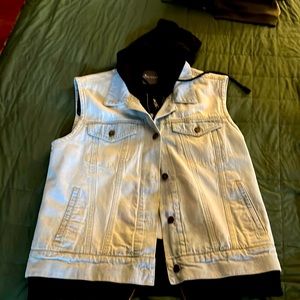 Paper Crane Hooded Denim Vest